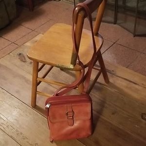 Fossil Red Leather Crossbody purse